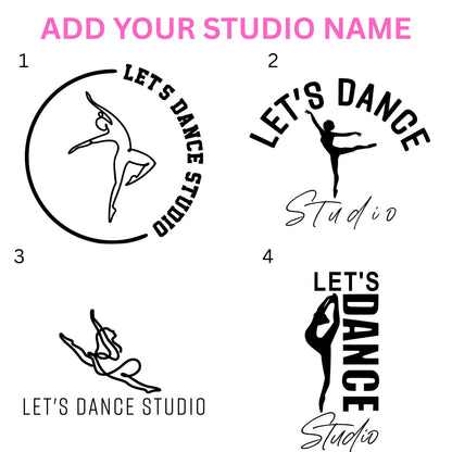 Personalized Dance Studio Zippered Portfolio