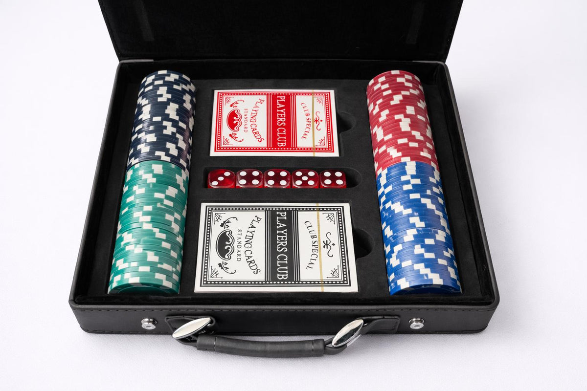 Personalized Engraved Leatherette Poker Set