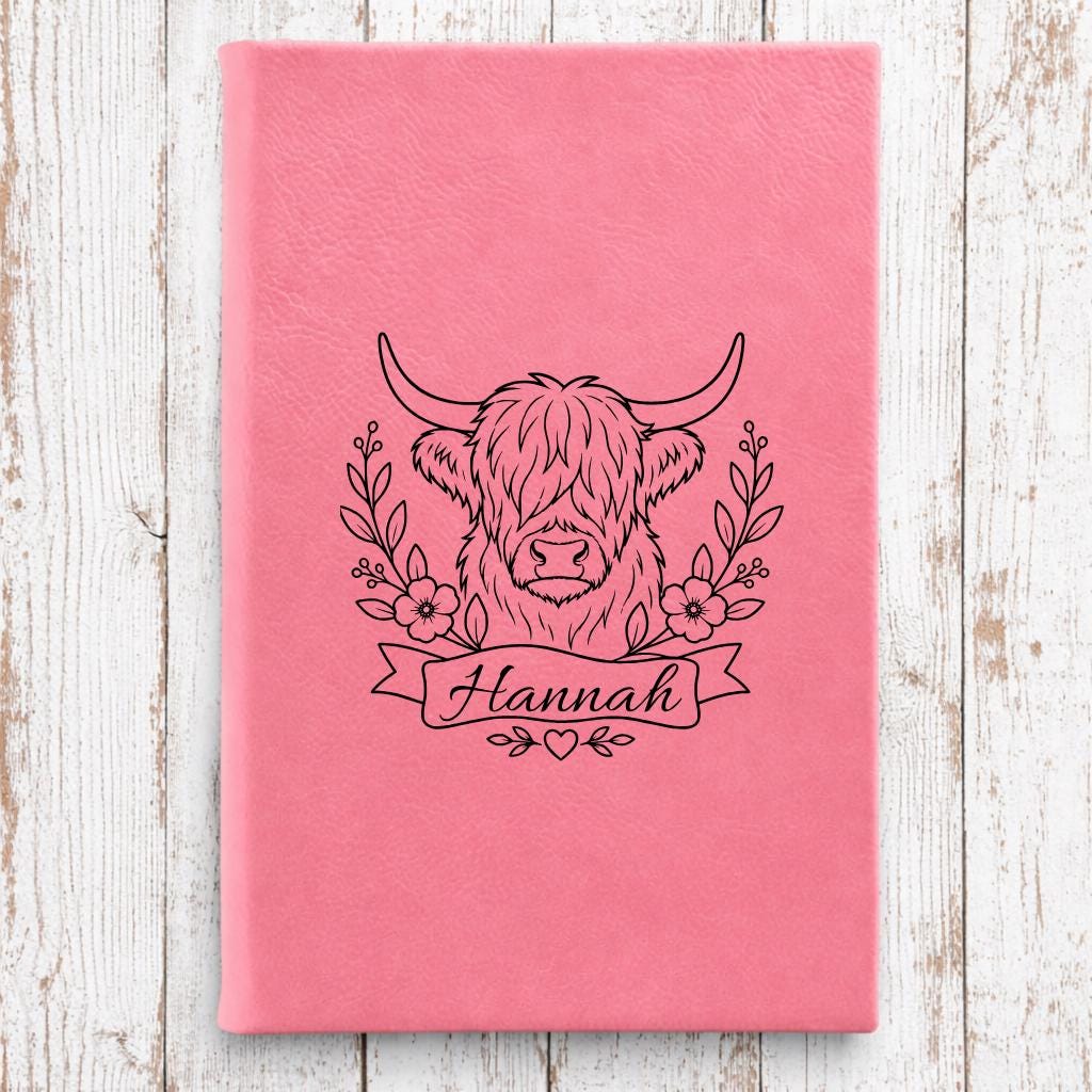 Personalized Highland Cow Sketchbook