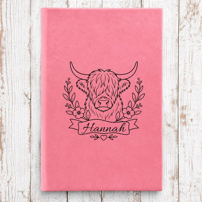 Personalized Highland Cow Sketchbook