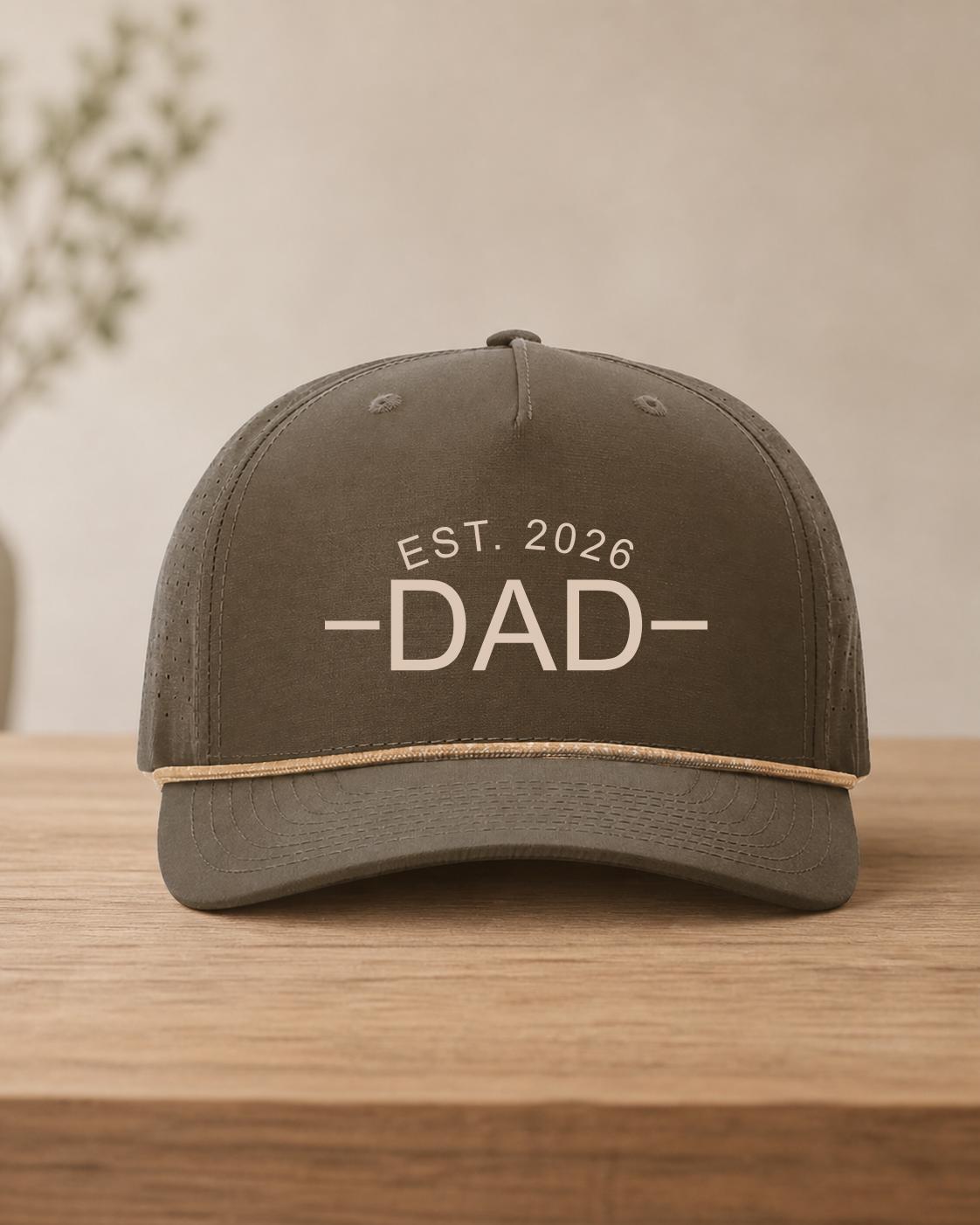 Custom Dad Est 2026 Richardson Rope Hat | Embroidered Snapback Performance Cap