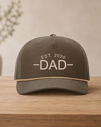 Custom Dad Est 2026 Richardson Rope Hat | Embroidered Snapback Performance Cap