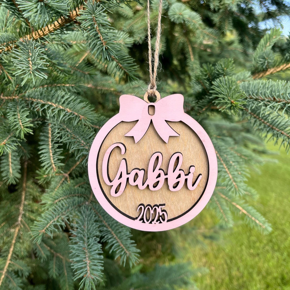 Personalized Wooden Baby's First Christmas Ornament