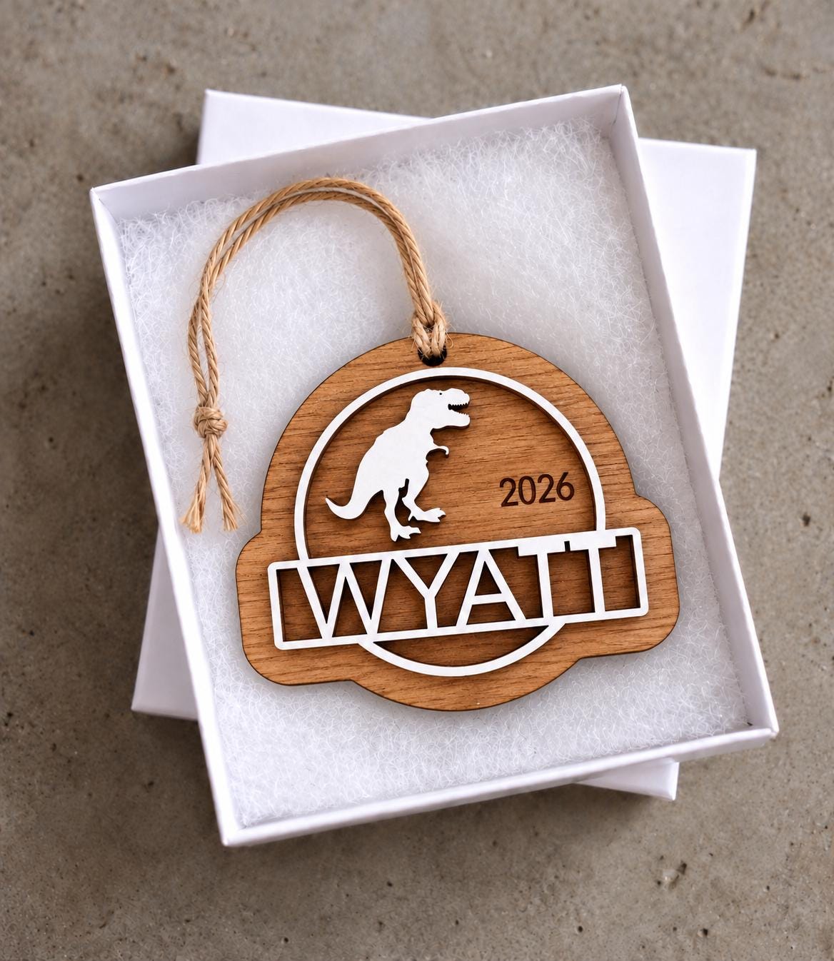Personalized Dinosaur Christmas Ornament