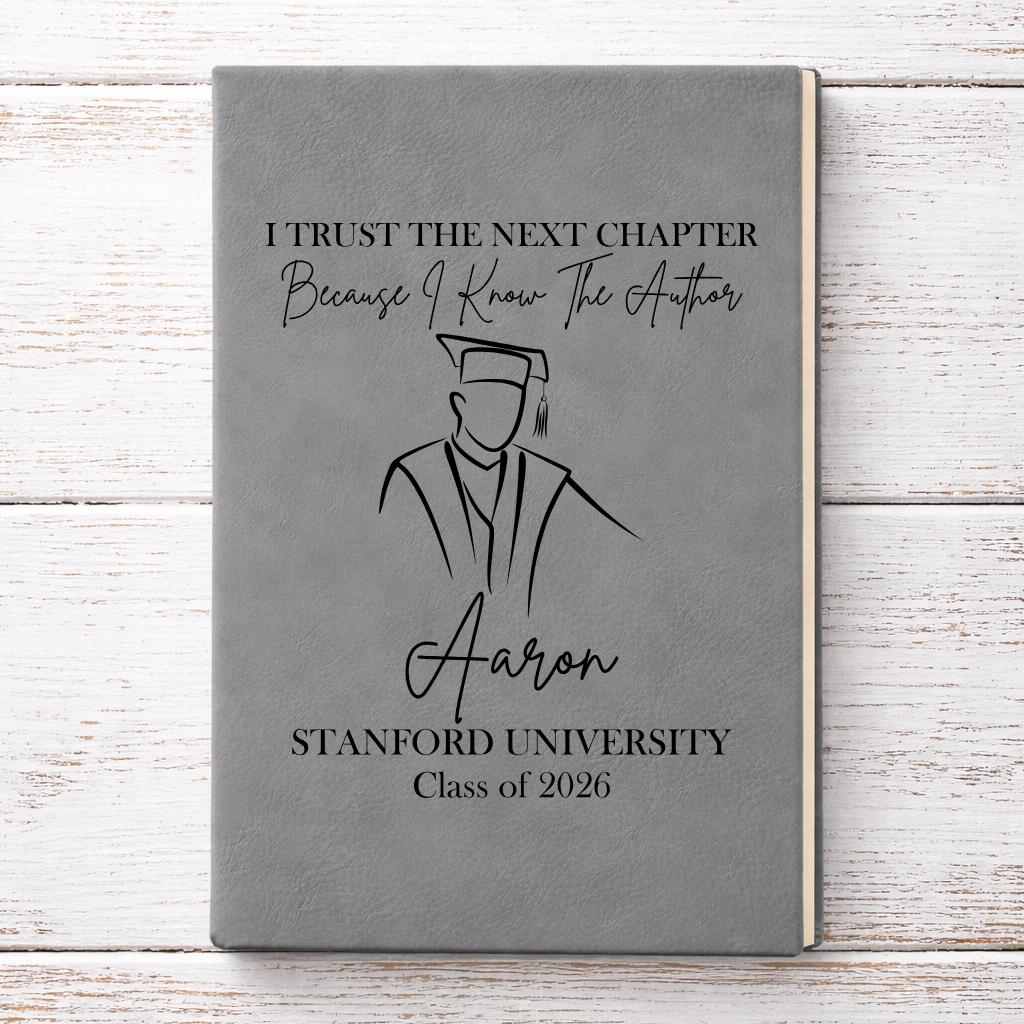 Personalized Graduation Journal | Custom Name, College, Year | Inspirational Quote Keepsake