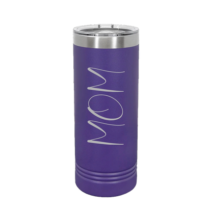 22oz engraved skinny tumbler with metal straw