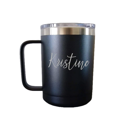 15 oz engraved tumbler with handle