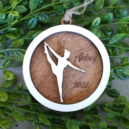 Personalized wood dance ornaments